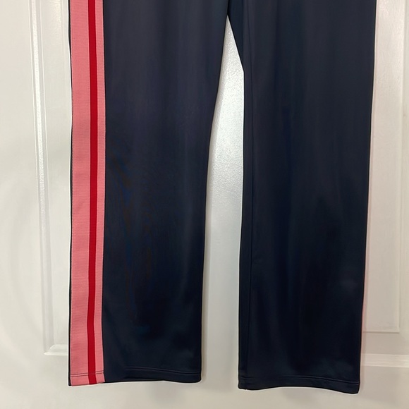TOPSHOP Navy Pink Red Side Stripe Track Straight Leg Stretch Drawstring Pant 6 S - Picture 4 of 10